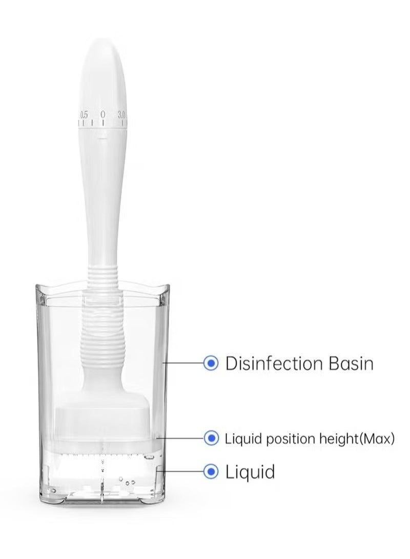 Microneedling Beauty Tool - Professional Adjustable Amazing Beauty Skinpen for Women & Men - 140-Needle Skin, Hair & Beard Care Tool for Optimal Home Use by Men & Women (White) - Image 2