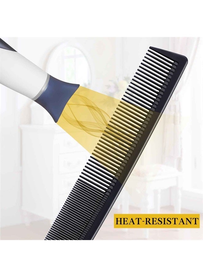 Bealihelp 4 Pieces Combs for Women and Man, Premium Black Carbon Fiber Hair Comb Set for Teasing and Parting, Professional Combs for Hair Stylist, Fine and Wide Tooth Styling Comb for All Hair Types - Image 2