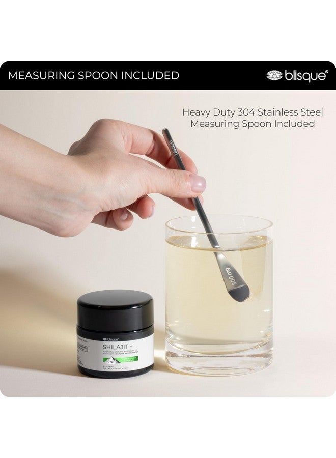 Blisque - Pure Himalayan Organic Shilajit Resin Supplement | with Organic Ashwagandha and Moringa | Authentic and Natural | Golden Grade A | Contains Fulvic Acid and Trace Minerals | 60 Grams - Image 2