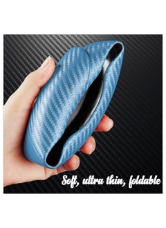 YONK New Carbon Fiber Steering Pattern Wheel Cover for Women&Man, Safe and Non-Slip Car Accessory Protector Wheel Cover Universal Automobile Interior Accessories Sport Blue  - Image 3