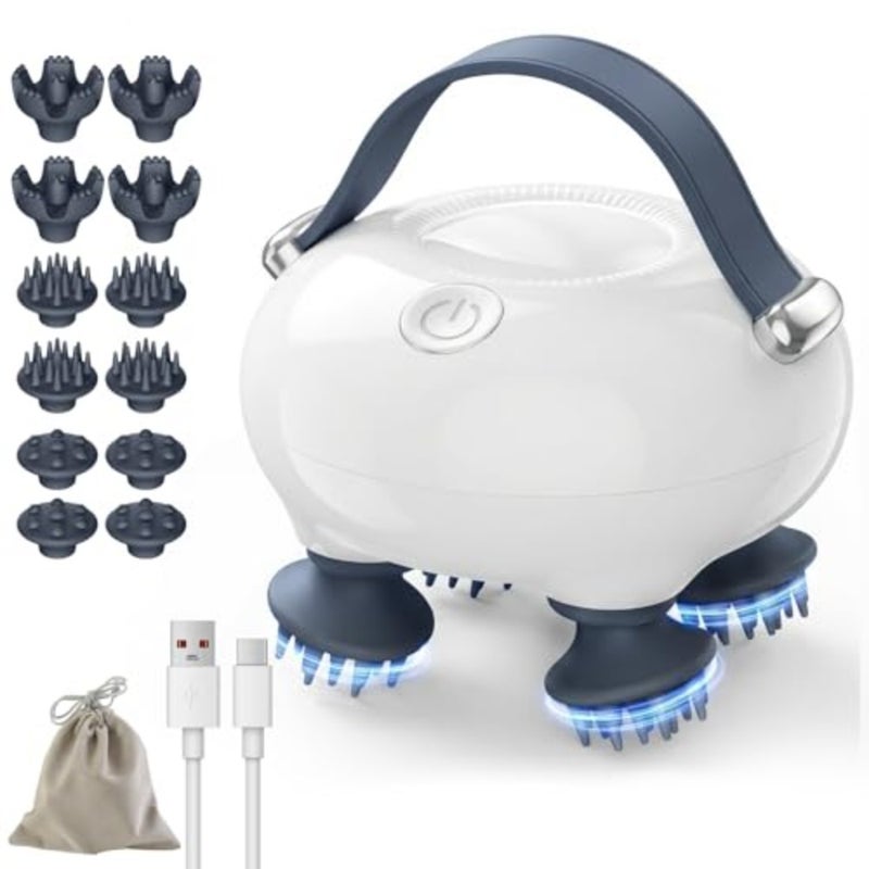 Scalp Massager, Head Massager Scalp with Tangle-Resistant Design, Portable Head Massager, Hair Massagers with 12 Massage Heads, 3 Modes, Mothers Day Gifts, Father Day Gifts for Mom, Dad - Image 1