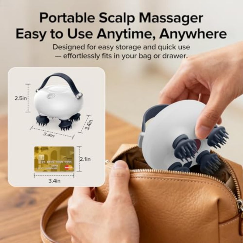 Scalp Massager, Head Massager Scalp with Tangle-Resistant Design, Portable Head Massager, Hair Massagers with 12 Massage Heads, 3 Modes, Mothers Day Gifts, Father Day Gifts for Mom, Dad - Image 5