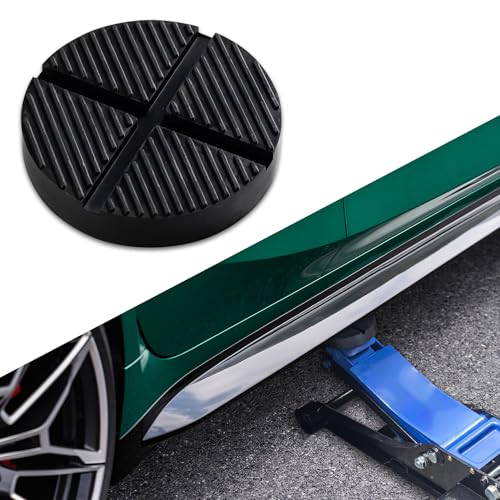 Tecledsn Floor Jack Rubber Pad Cross Beam Jack Adapter Upgrade Sturdy Rubber Lift Jack Pucks Universal Jack Adapter Pinch Weld Side Frame Rail Protector PuckPad for Your Car SUV and Vehicles - Image 1
