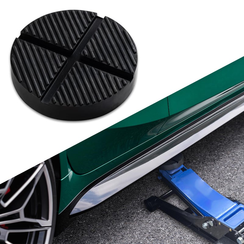 Tecledsn Floor Jack Rubber Pad Cross Beam Jack Adapter Upgrade Sturdy Rubber Lift Jack Pucks Universal Jack Adapter Pinch Weld Side Frame Rail Protector PuckPad for Your Car SUV and Vehicles - Image 3