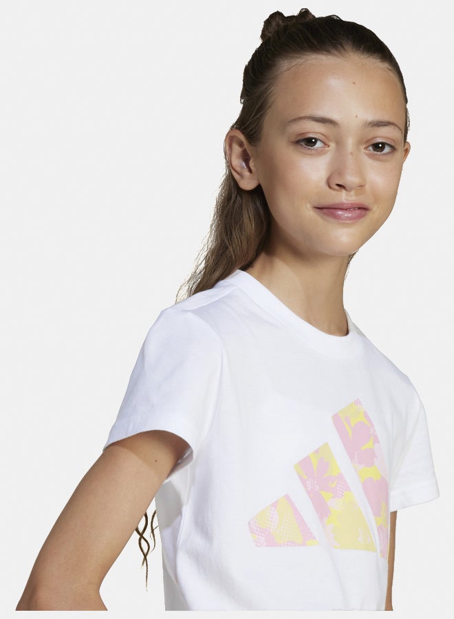 Adidas Seasonal Essentials Flower T-Shirt Kids - Image 3