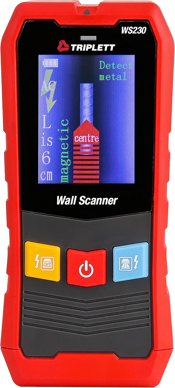 Triplett WS230 Wall Scanner with Color Display  Stud Finder Metal Detection AC Voltage Detection - Image 1