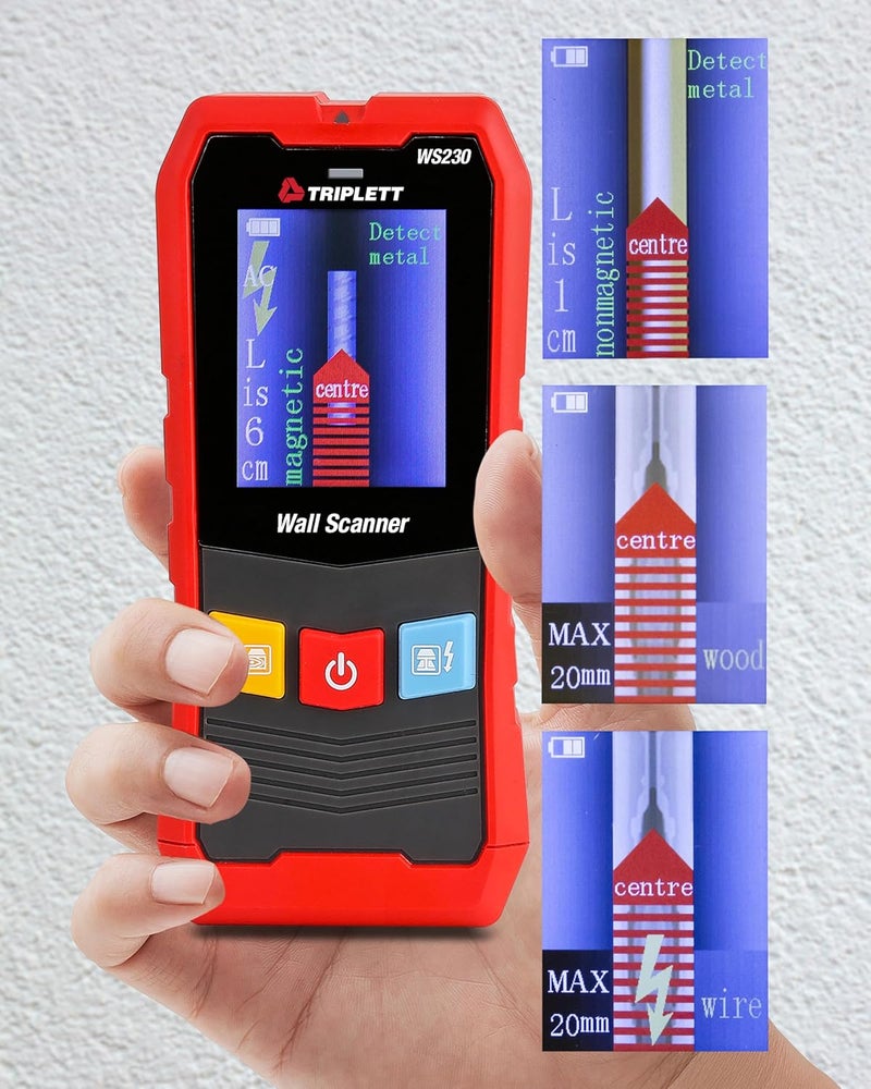 Triplett WS230 Wall Scanner with Color Display  Stud Finder Metal Detection AC Voltage Detection - Image 2