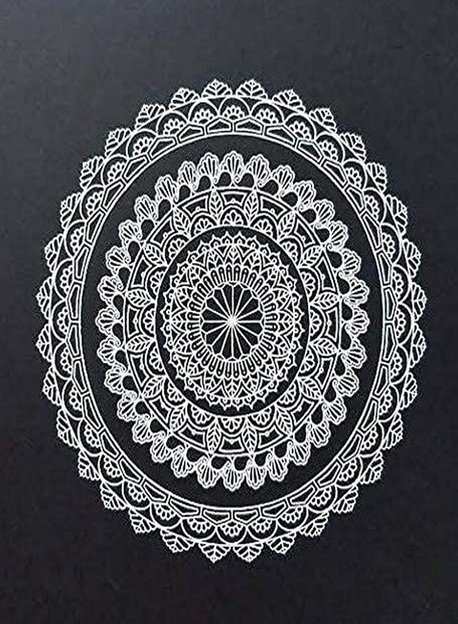 Definite قلم جل أبيض ناصع للرسم اليدوي وتحديد التفاصيل في فن الماندالا، والورق الأسود، والرسم باستخدام شريط لاصق (1 بوصة 20 متر) (عبوة من 3 أقلام وشريط لاصق) - Image 2