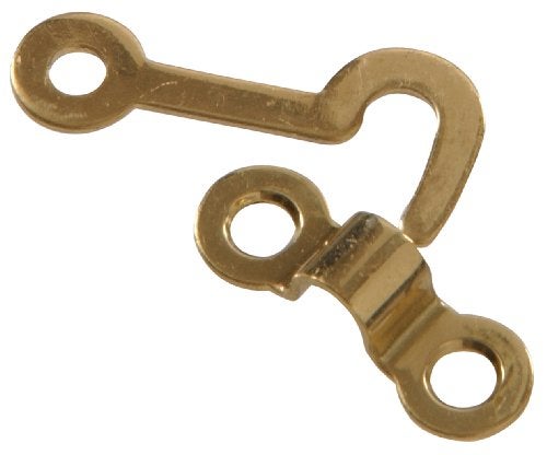 Hillman The Hillman Group 853010 Solid Brass Decorative Hooks with Staples - Bright Brass Finish 2-Pack - Image 3
