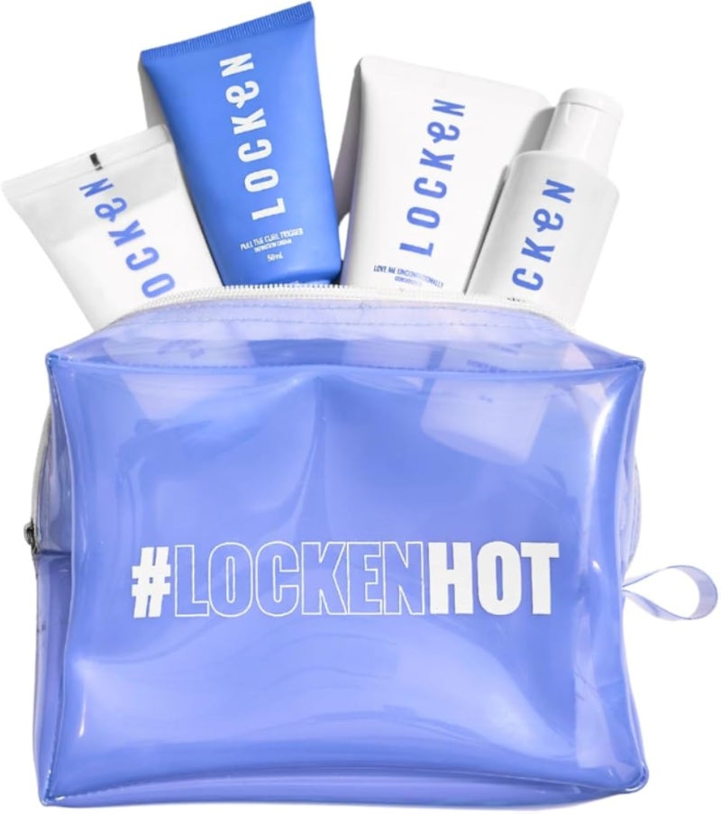 LOCKEN Mini Travel Size Set Shampoo 100ml Conditioner 60 ml Hair Mask 60 ml Mini Definition Cream