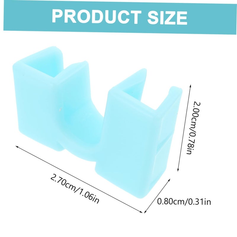 Sky Blue 5 Pieces Reusable Training Chopsticks Connector Case Set For Travel School - Image 3