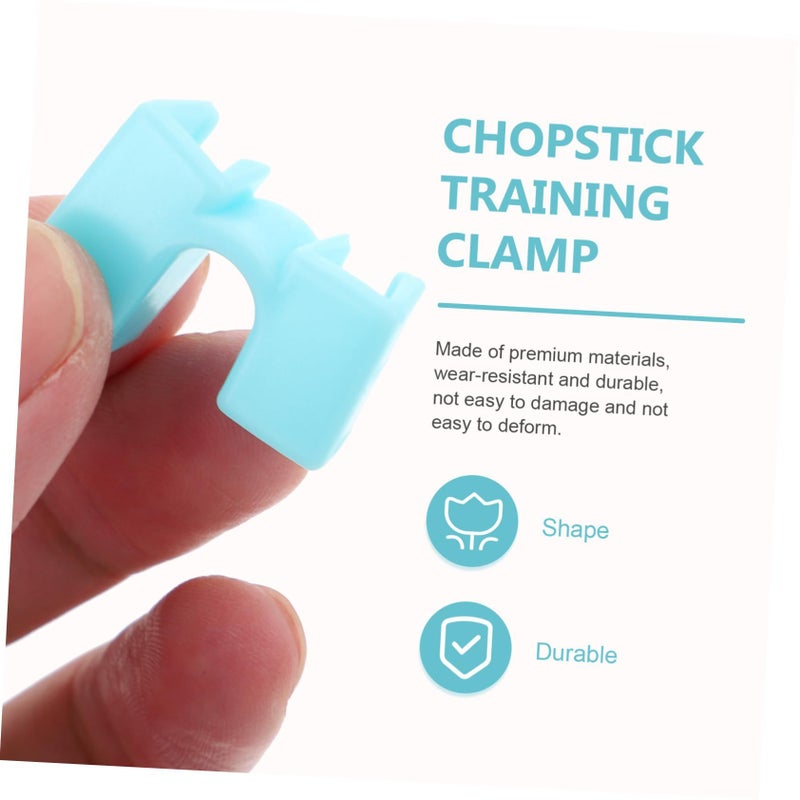 Sky Blue 5 Pieces Reusable Training Chopsticks Connector Case Set For Travel School - Image 5