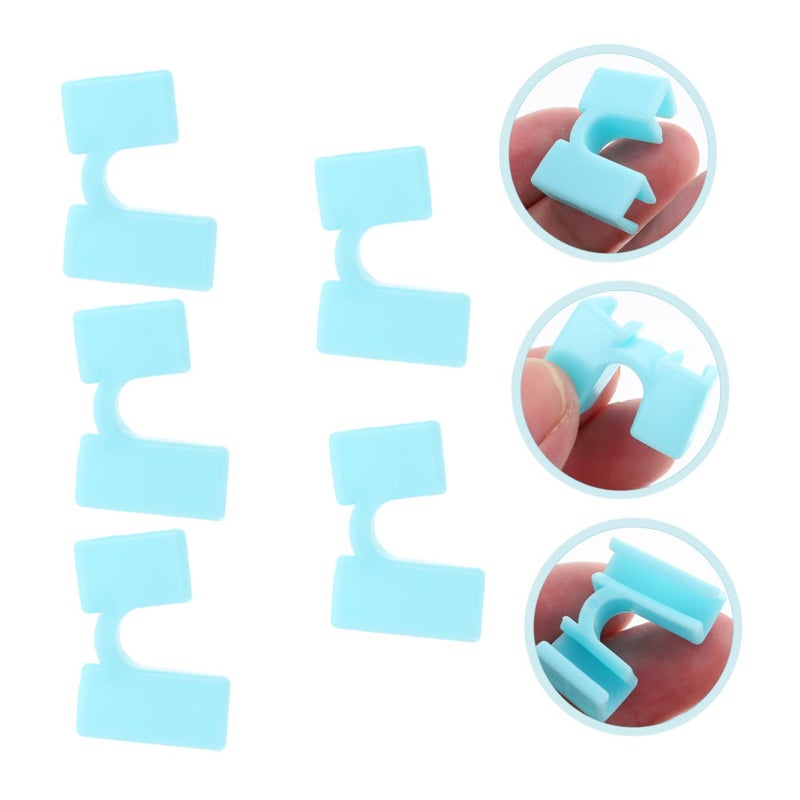 Sky Blue 5 Pieces Reusable Training Chopsticks Connector Case Set For Travel School - Image 4
