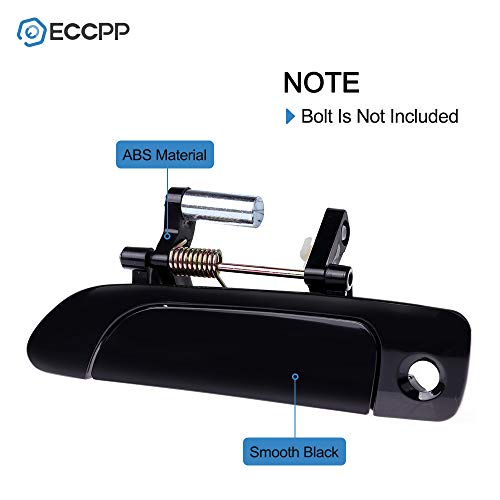 ECCPP مقبض باب ECCPP الخارجي الجانبي الأيسر للسائق لسيارة هوندا سيفيك 2001-2005 باللون الأسود الناعم - Image 4