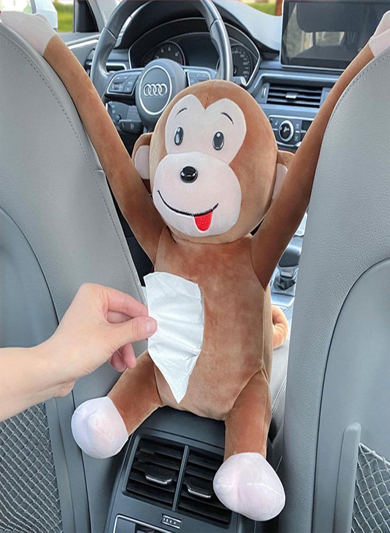 GGOOT Monkey Tissue Holder for Car - Funny Cute Toilet Paper Box - Car Decoration Plush Monkey Toilet Paper Box Gift for Kids Children Family Friends - Image 2