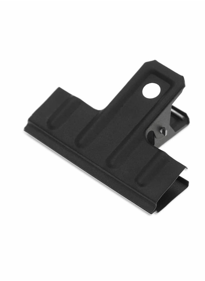 Excefore Black Iron Clip Black Large Bulldog Clips Thickened, 10 Pack Long Metal Binder Paper Clips File Clamps for Food Bags, Drawing Board, Art & Craft Projects, Office & Home Kitchen (77 mm)  - Image 2
