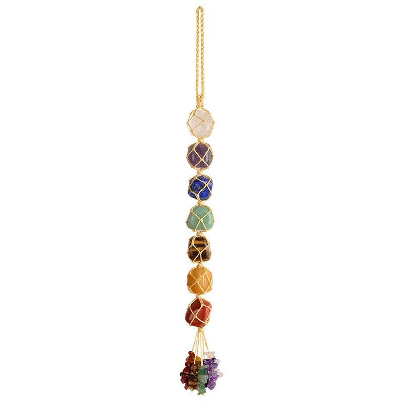 7 Chakra Healing Crystals Feng Shui Hanging Ornament Car Ornament Meditation Hanging Ornament Window Ornament for Home Decor Party Decor