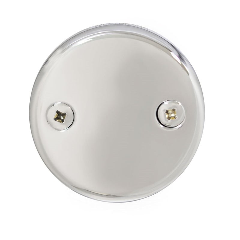 Westbrass D32926 318 TwoHole Bathtub Overflow Faceplate and Screws Polished Chrome