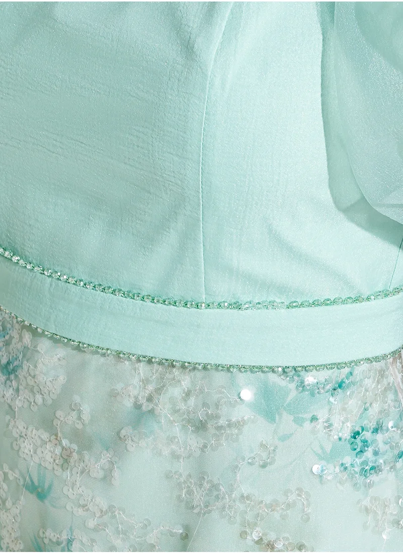 نمشي x Off Shoulder Embellished  Mermaid Gown