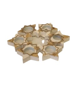 Art Shop graved tea cup tray golden color 