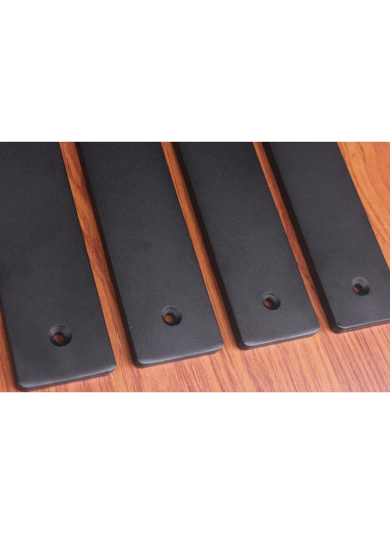 Hometrix - Hometrix 10mm Thick Countertop Support Brackets Heavy Duty Countertop Hidden Bracket L Shelf Bracket Metal Corbels for Countertops Frosted Black 6 6 INCH - Image 1