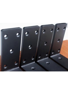 Hometrix Hometrix 10mm Thick Countertop Support Brackets Heavy Duty Countertop Hidden Bracket L Shelf Bracket Metal Corbels for Countertops Frosted Black 6 6 INCH  - Image 4