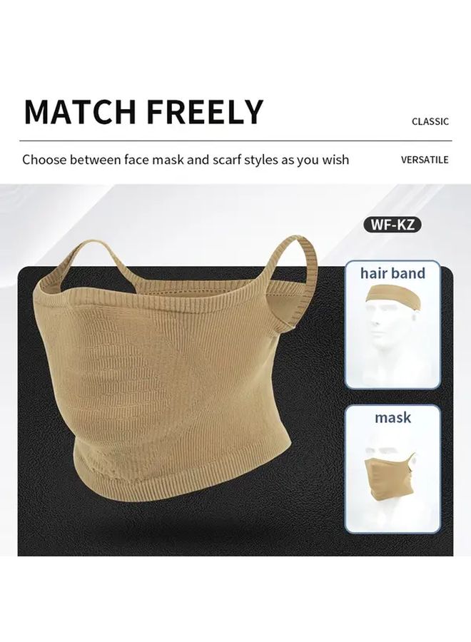 Black Breathable Quick Dry Cycling Face Mask for Sports Outdoors - Image 5