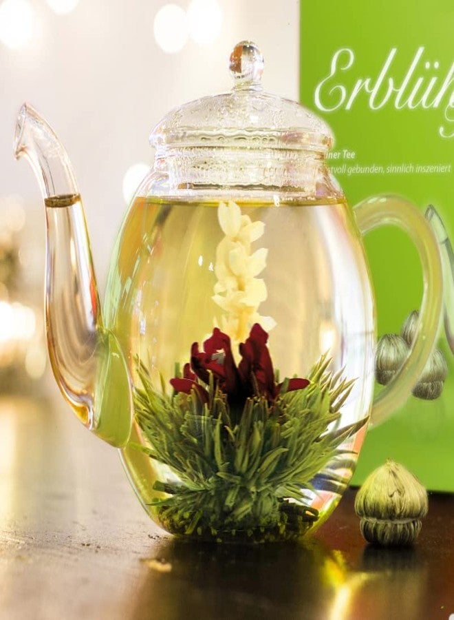 Creano Tea Flowers Mix 6pcs Set Blooming Tea Green Tea in Elegant Magnetic Box with Silver Embossing - Image 3