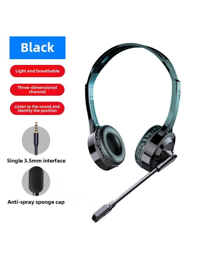 Computer Game Headset Dai's Wired Electric Competition Chicken Eating Headset 7.1 Channel Noise Reduction Microphone Notebook Universal-Color:3.5mm Double Plug-for Desktop Computer Dual-hole Notebook-official Standard Configuration  - Image 3