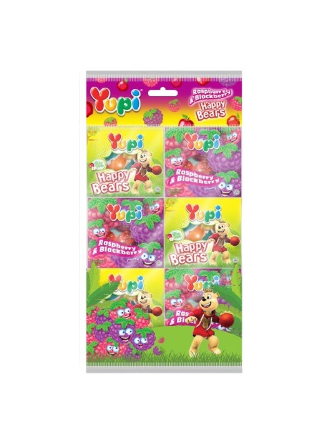 Yupi Happy Bears Raspberry & Blackberry Gummy Candy - Image 1