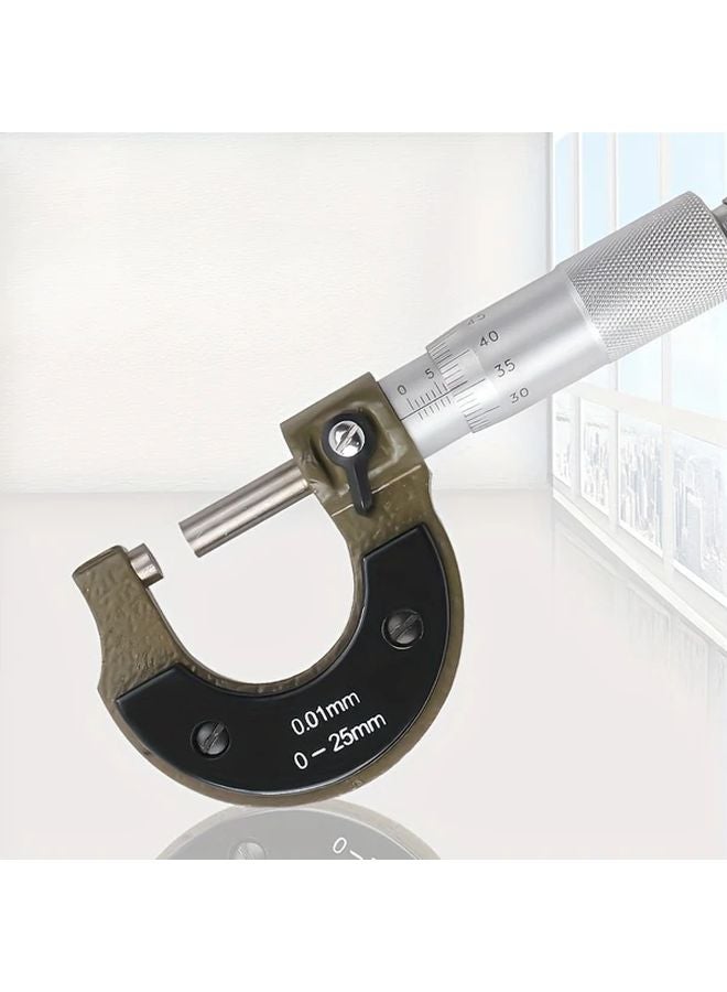 Black Digital Micrometer 0 25mm Hardened Alloy Construction - Image 2