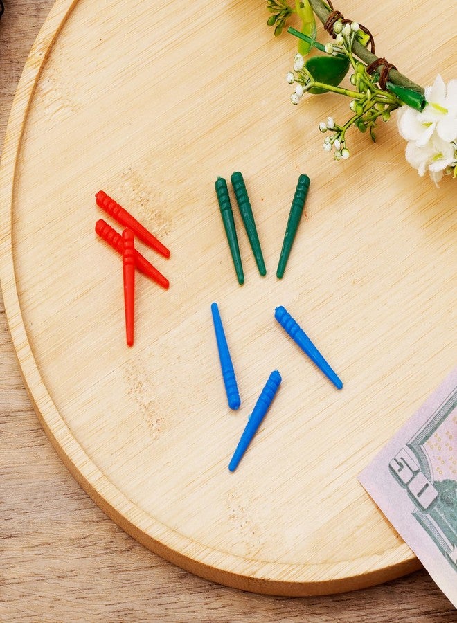 NQEUEPN 9pcs Cribbage Board Pegs, Plastic Cribbage Pegs Fit 1/8 Holes Peg Board Game Traditional Crib Board Pins Cribbage Board Game Accessories (Red, Blue, Red) - Image 5