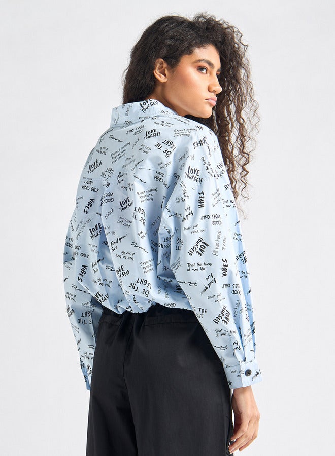 سبلاش فيڤ قميص بحوّاف قفل حبل وأكمام طويلة وطبعات - Image 3