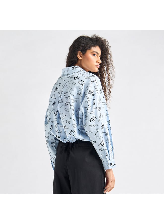 Splash FAV Printed Shirt with Collar and Long Sleeves  - Image 3