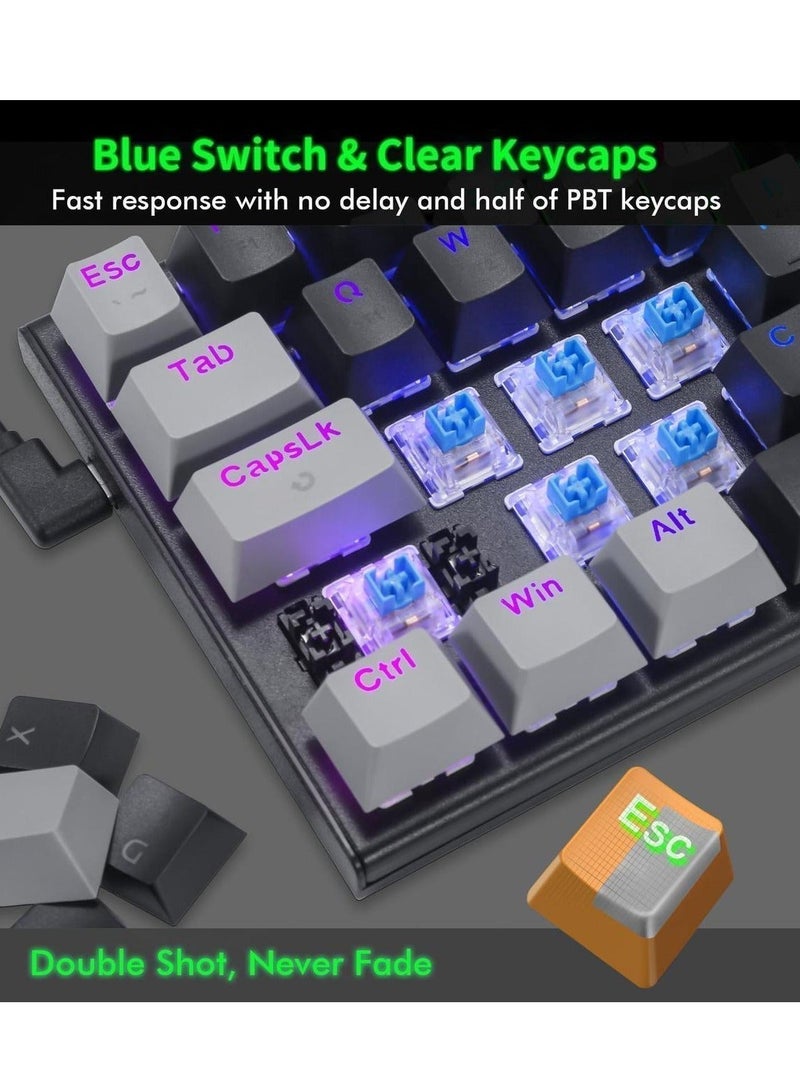 جي ديل لوحة مفاتيح ميكانيكية للألعاب KL150 - مفاتيح كريستالية خطية - مفاتيح HotSwappble - إضاءة LED قوس قزح - كابل USB C قابل للفصل - مقبض التحكم في مستوى الصوت - Image 3