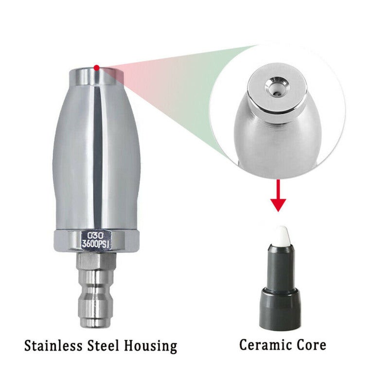 Pressure Washer Quick Connector: 304 Stainless Steel 1/4 Inch Ceramic Core, Rust & Corrosion Resistant, 3600 PSI 3.0 GPM, 360° Powerful Water Flow - Fits Most Pressure Washer Wands For Garage, Boat, C - Image 4