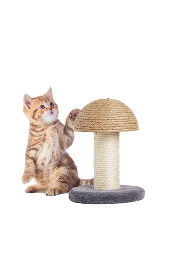 Neostyle Cat Scratching Post For Kittens,Indoor Scratching Post with Natural Sisal and Magic Ball(Small Mushroom-20*16*13cm)  - Image 1