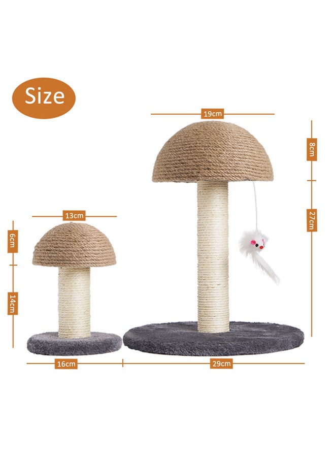 Neostyle Cat Scratching Post For Kittens,Indoor Scratching Post with Natural Sisal and Magic Ball(Small Mushroom-20*16*13cm)  - Image 2