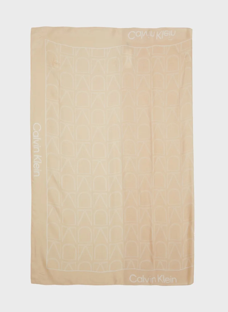 CALVIN KLEIN Monogram Scarf