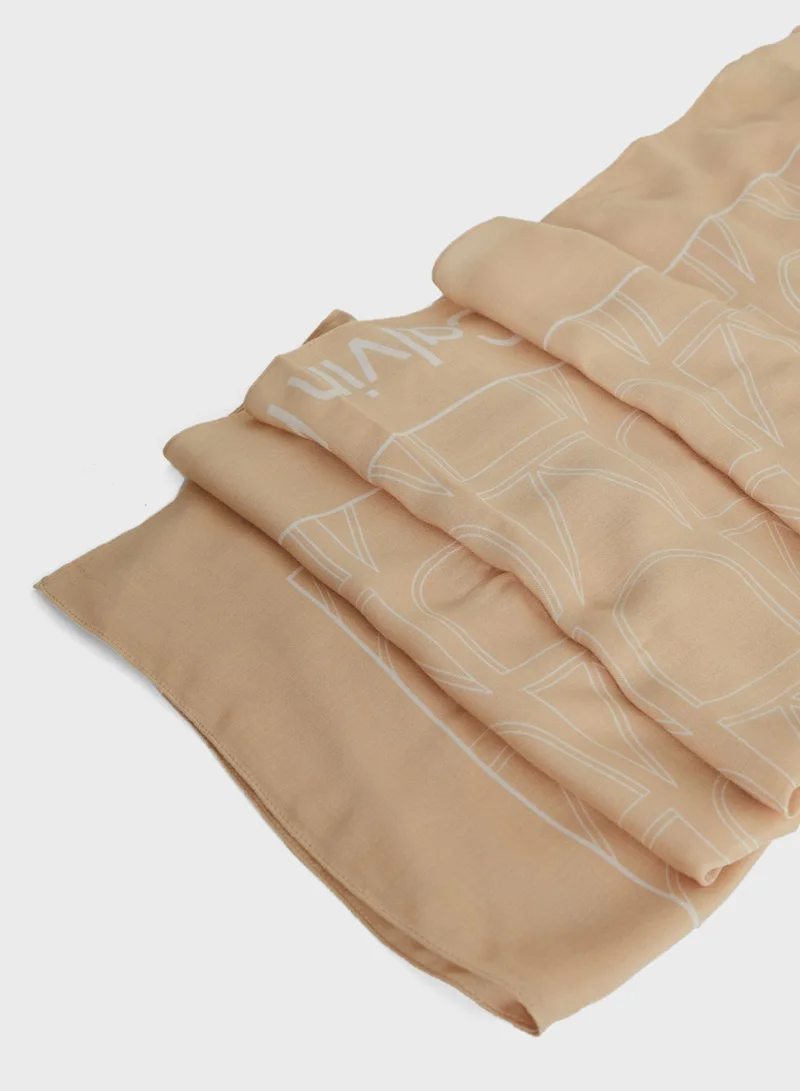 CALVIN KLEIN Monogram Scarf