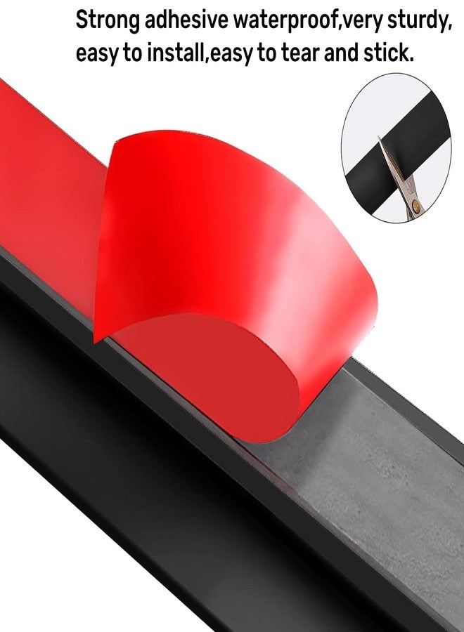 Farady Floor Transition Strip PVC Door Threshold Ramp Doorway Edge Trim Flooring Edging Trim for Laminate Doorway Carpet Tile Floor Edge Threshold from 1/2"" to 3/5"" (Black, 6.6Ft) - Image 3