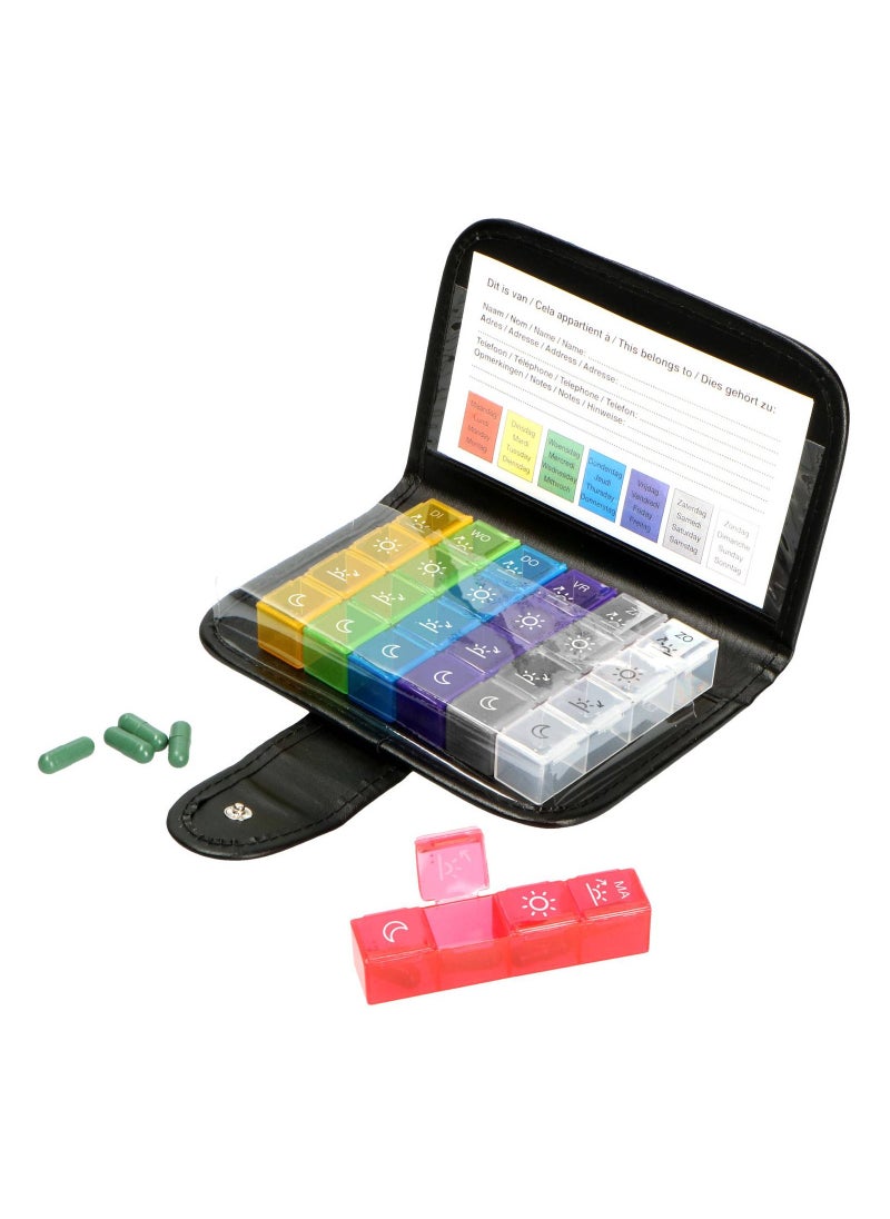 ARINA - Medicine Folder For Weekly Appointments Made Of Safe Plastic And Leather - Image 1