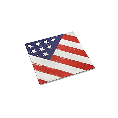 Outset 76192 Burger Basket Liners, American Flag, Set of 24 - Image 1