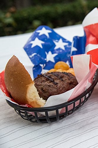 Outset 76192 Burger Basket Liners, American Flag, Set of 24 - Image 2