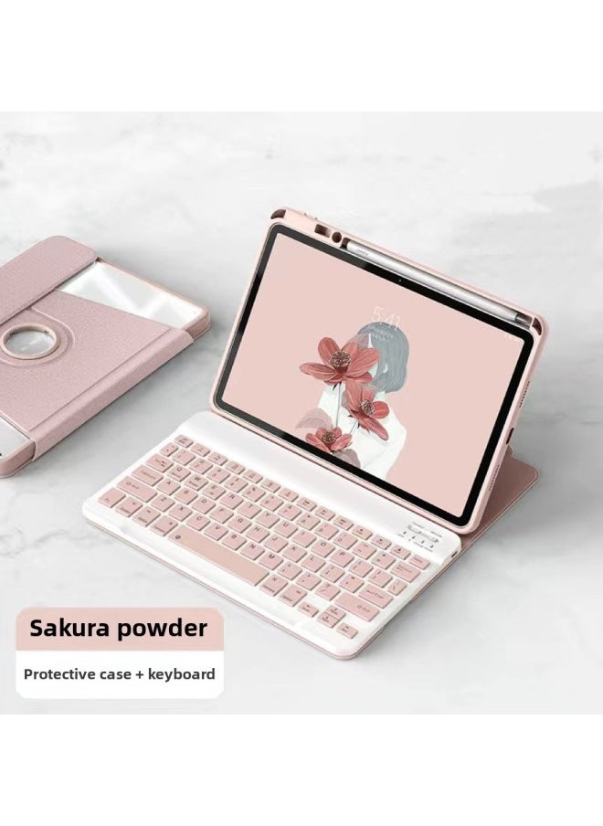 Generic - 2024 For Huawei Matepad Pro11 Protective Shell Air11.5 Keyboard Leather Case Rotating Transparent Pen-Color:Glacier Blue-RGB White Three-color Backlit Keyboard-Product Type:For Huawei Matepad 11 2023 Models - Image 1