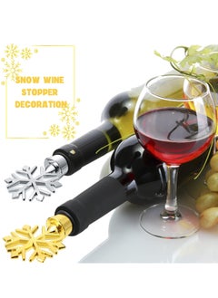 Fanski 6 Pieces Snowflake Wine Stopper,Decorative Wine Bottle Stopper for Keeping Wine Fresh Holiday Wedding Party Supplies  - Image 5