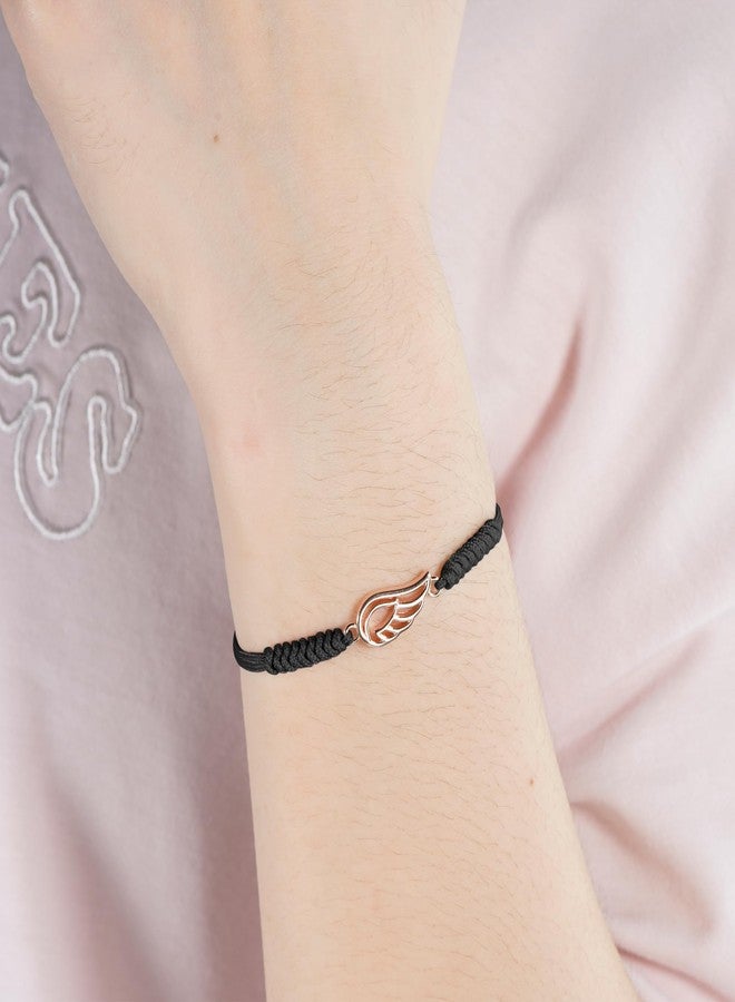 JENDEAR SHINE Angel Wings Bracelet for Women, Handmade Rope Chain Guardian Angel Charm, Birthday Friendship Gifts for Women - Image 4