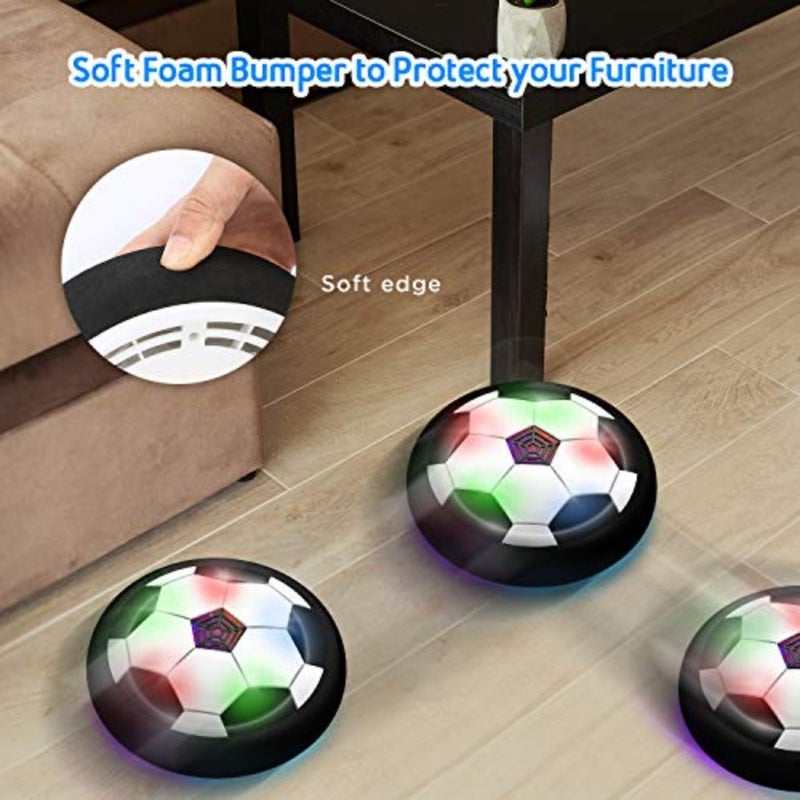 Boy Toys - LED Hover Soccer Ball - Air Power Training Ball Playing Football Indoor Outdoor Game - Birthday Gifts for,Age 3 4 5 6 7 8-12 Year Old Boys - Soccer - Image 2
