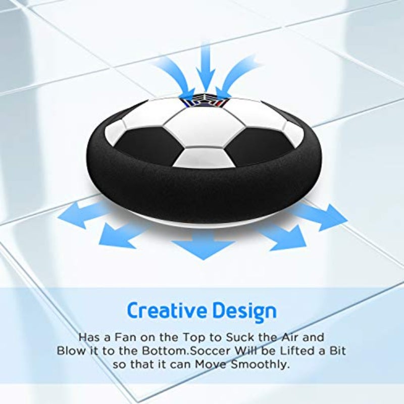 Boy Toys - LED Hover Soccer Ball - Air Power Training Ball Playing Football Indoor Outdoor Game - Birthday Gifts for,Age 3 4 5 6 7 8-12 Year Old Boys - Soccer - Image 4