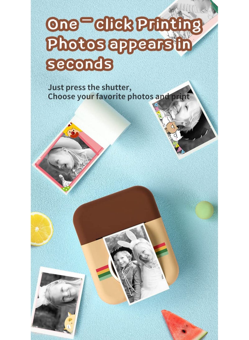 Generic Kids Toy Instant Print Camera -Children Digital Camera with Zero Ink Technology, 2.4 inch IPS HD Display, Recording Video + Taking Photo+Printing, Birthday Gift Boys-Girls - Image 3